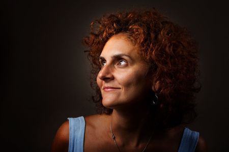 Portrait of a beautiful redhead woman
