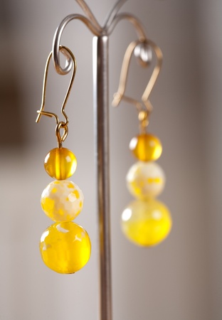 Close up of beautiful hand crafted jewelryの写真素材