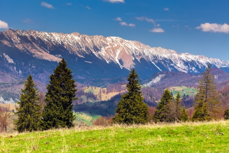 Landscape with mountains in the summerの写真素材