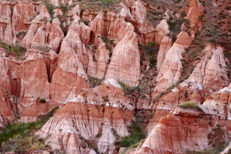The beautiful Red Ravine (Rapa Rosie) from the Carpathian mountains, near Sebesの写真素材