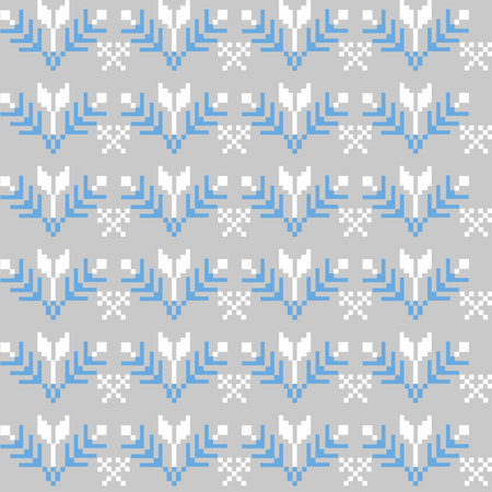 winter geometric seamless patternのイラスト素材