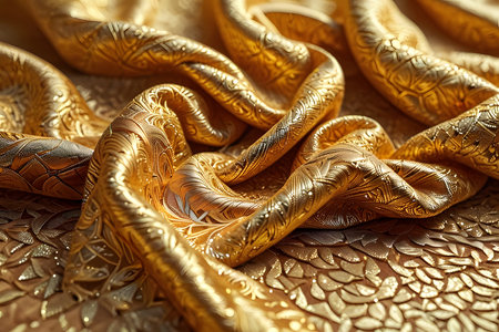 Texture, background, pattern. The fabric is golden in color. It has a beautiful sheen and is perfect for your design.の素材
