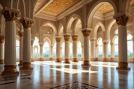 Interior view of the Royal Palace in Abu Dhabi, United Arab Emiratesの素材