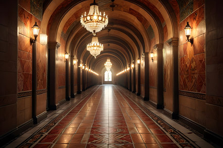 Interior of Sheikh Zayed Grand Mosque in Abu Dhabi, United Arab Emiratesの素材