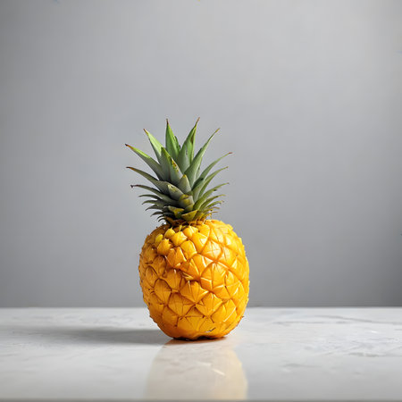 Pineapple on a white background. Minimalistic style.の素材