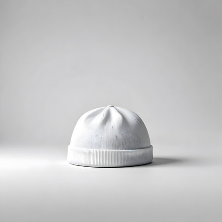 White hat isolated on a white background. 3d render illustration.の素材