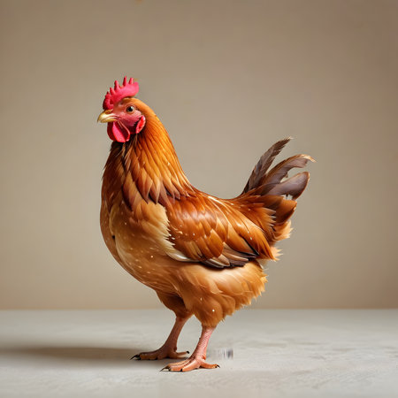 rooster on a gray background. studio photo of a roosterの素材
