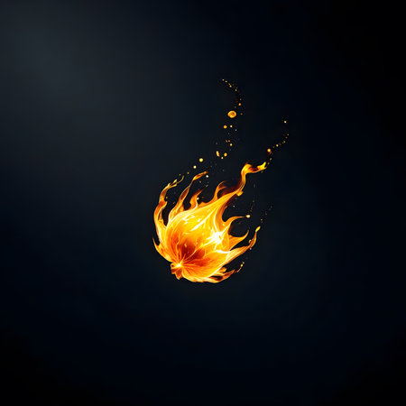 Fire flames isolated on black background. Vector illustration. Eps 10.の素材