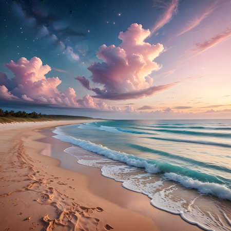 Golden stars on dark blue background. Vector illustration for your design.の素材