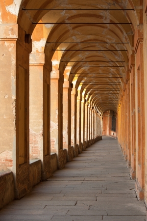 San Luca arcade is the longest porch in the world. Bologna, Italyの写真素材