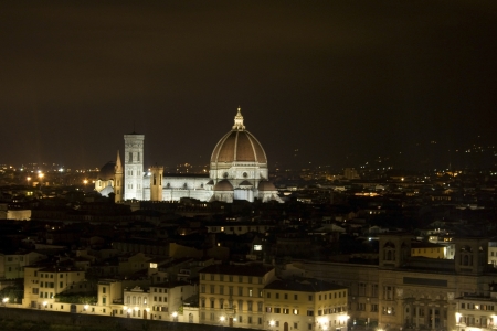 view of the Cathedral and Battistero - Firenzeの写真素材