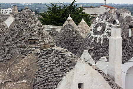view of Alberobello - Puglia, italyの写真素材