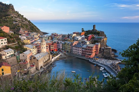 Panoramic view of Vernazza - italy, Liguriaの写真素材