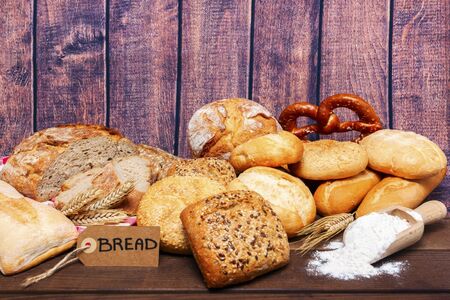 Breads on wood table