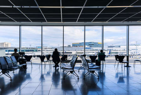 Back Lit Business People Traveling Airport Passenger Conceptの写真素材
