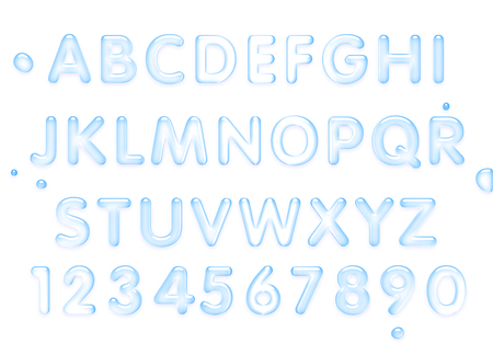 Water font. Alphabetの写真素材