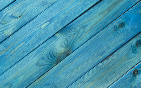 Old painted blue wood wall, texture or backgroundの写真素材