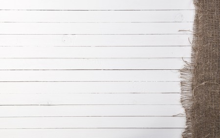 White wooden wall texture or background, top view