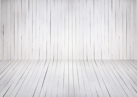 White wooden wall texture or background, top viewの写真素材