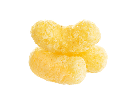 Corn sticks isolated on white background with clipping pathの写真素材
