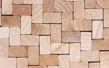 Wood cubes background or texture of plankの写真素材