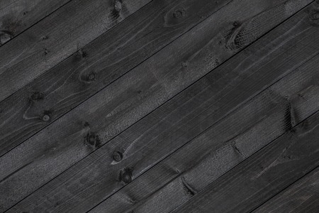 Dark black wood background or texture of plankの写真素材