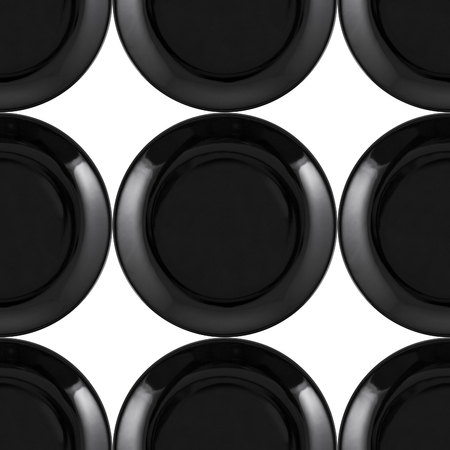 Black plate seamless patternの写真素材