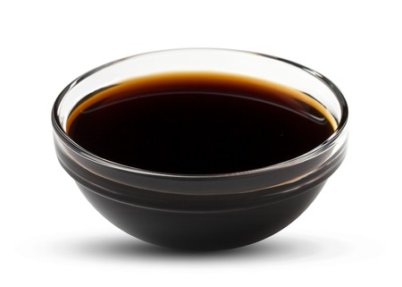 Soy sauce isolated on whiteの写真素材