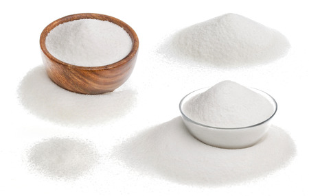 Sugar isolated on white background with clipping pathの写真素材