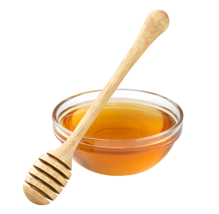Honey isolated on white, with clipping pathの写真素材