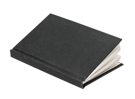 Black book isolated on white backgroundの写真素材