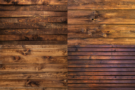 Collection of old wooden boards texture backgroundの写真素材