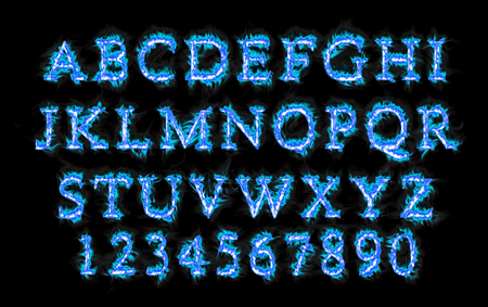 Blue smoke fontの写真素材