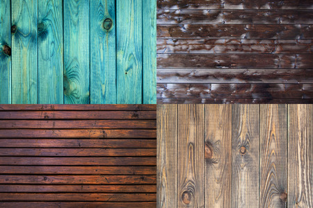 Collection of old wooden boards texture backgroundの写真素材