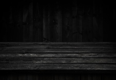 Dark wooden table for productの写真素材