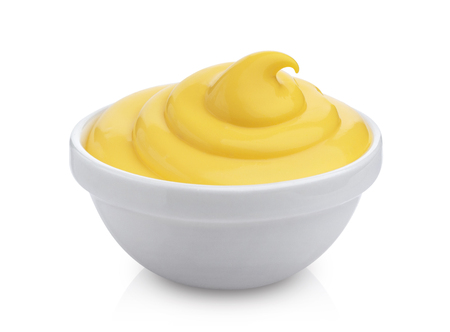 Mayonnaise isolated on white backgroundの写真素材