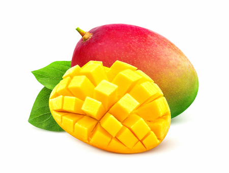 Mango isolated on white backgroundの写真素材