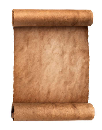 Vintage paper texture, old parchment isolated on white background