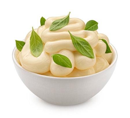 Mayonnaise isolated on white backgroundの写真素材