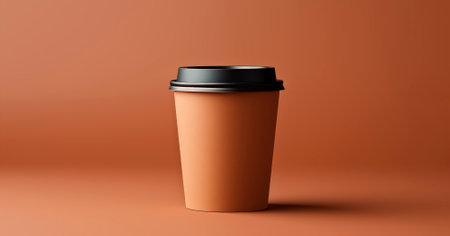 Paper coffee cup with copy space, AI generatedの素材