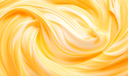 Fruit yogurt swirl close up texture, top view background, AI generatedの素材