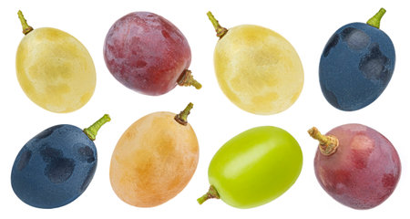 Grape mix isolated on white backgroundの写真素材