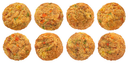 Vegetarian food, meatless plant based falafel balls isolated on white background with clipping pathの写真素材