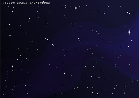 Outer space vector background. Night sky with stars.のイラスト素材