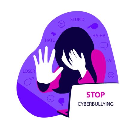 Stop cyberbullying conceptの写真素材