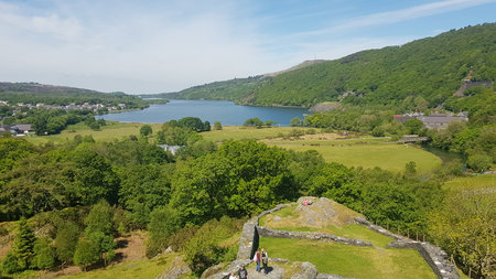A view of the Lake District from the topの写真素材