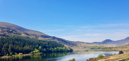 Landscape of Loch Lomond in Scotland, United Kingdom.の写真素材