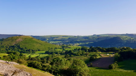 Beautiful landscape in the Peak District National Park, England, UKの写真素材