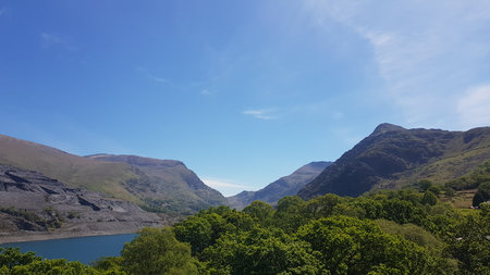 Loch Lomond, Snowdonia National Park, Wales, UKの写真素材