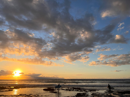 Sunset at the beach.の写真素材